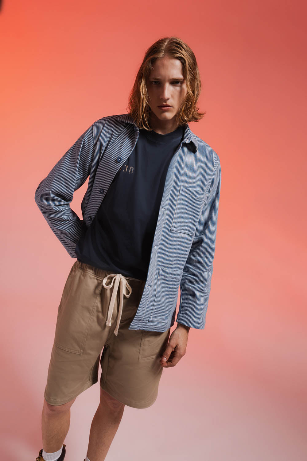 Denim Stripes Overshirt