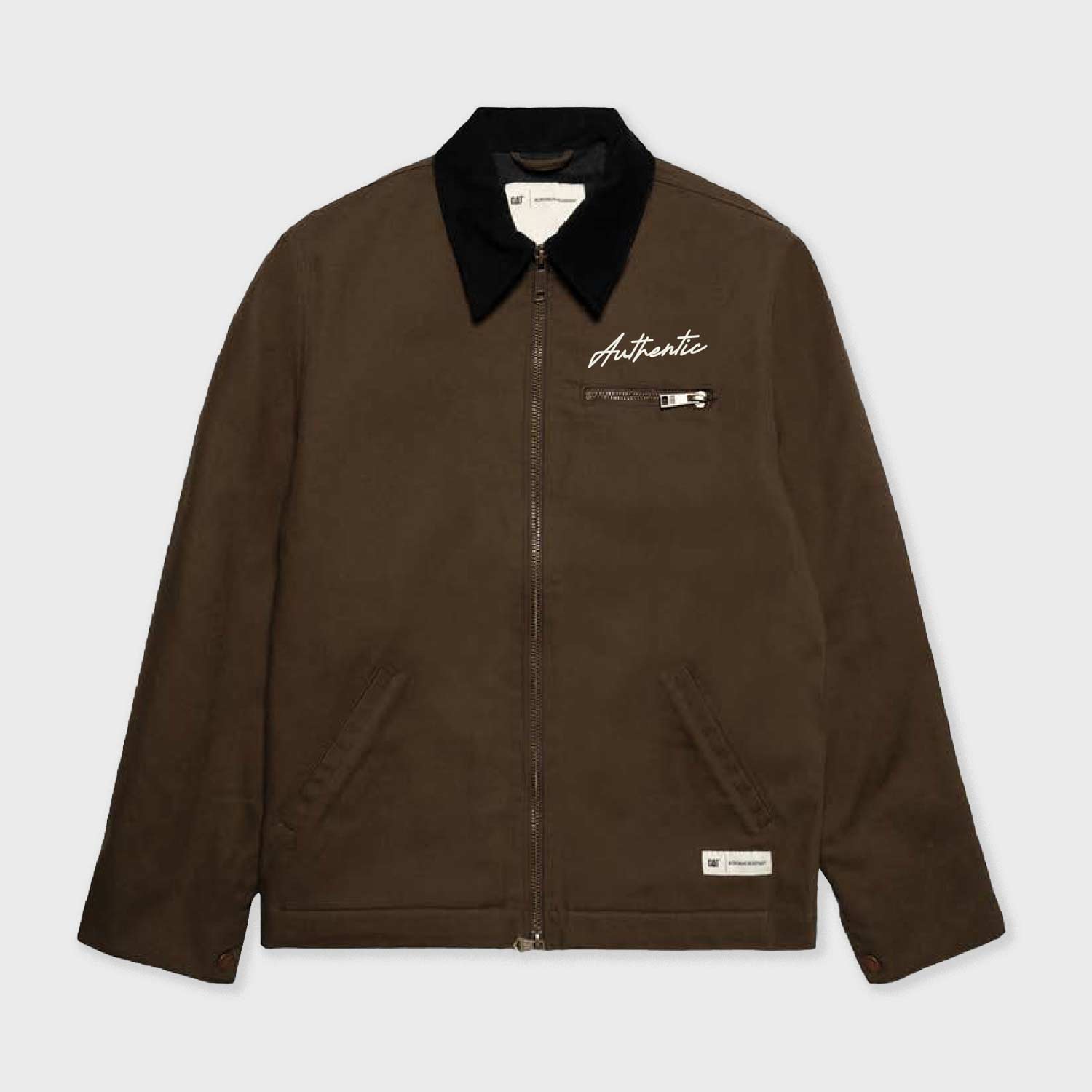 CAT WWR | Peoria Canvas Jacket With Embroidery Slate Black