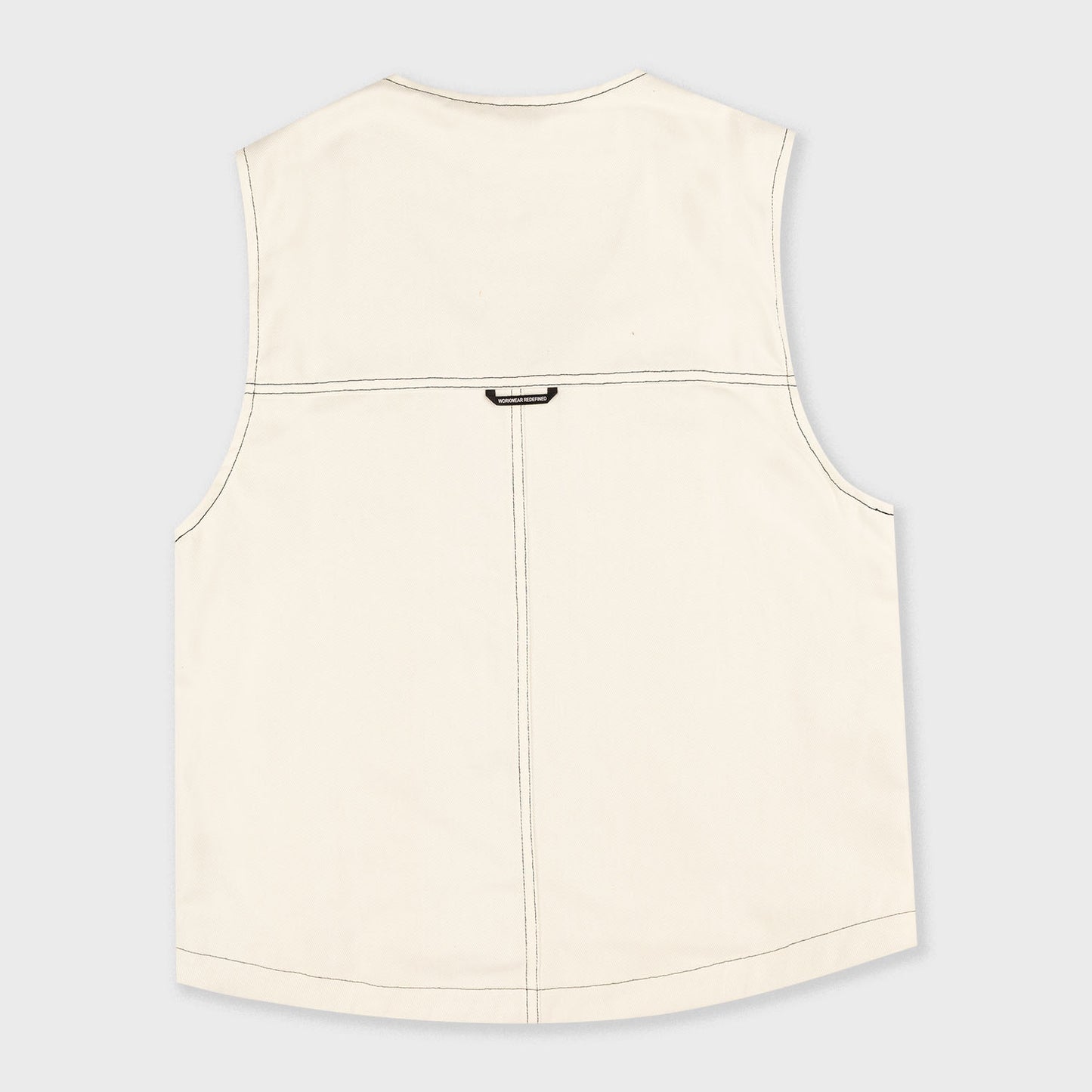 New Bull Denim Vest With Contrast Stitch
