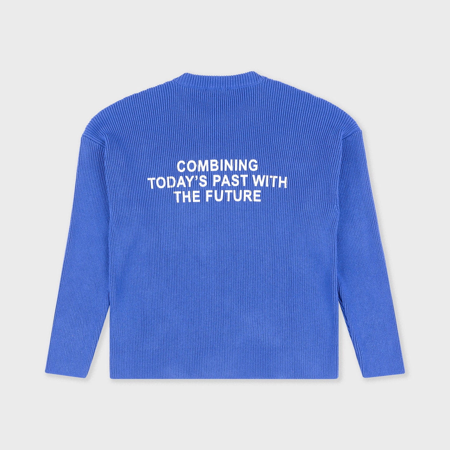 Past And Future Back Print Cotton Crewneck