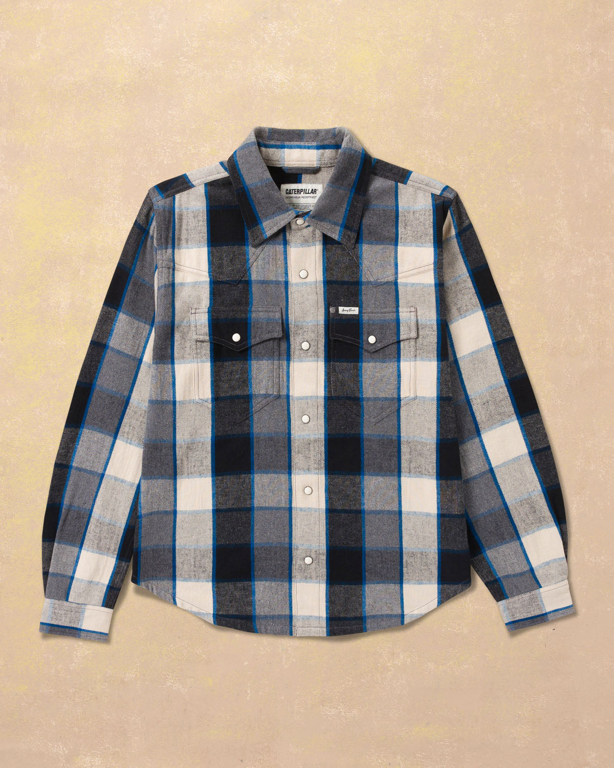 美品 C.E 25AW STRIPE FLANNEL BIG SHIRT XL CAT WWR | Avery Ranch X Cat Flannel Shirt Oatmeal Cream