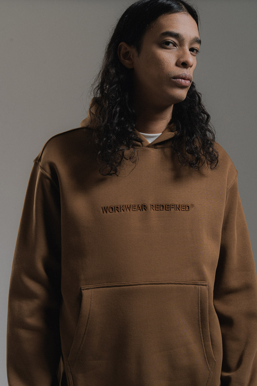 Workwear Redefined Embroidery Hoodie Fleece