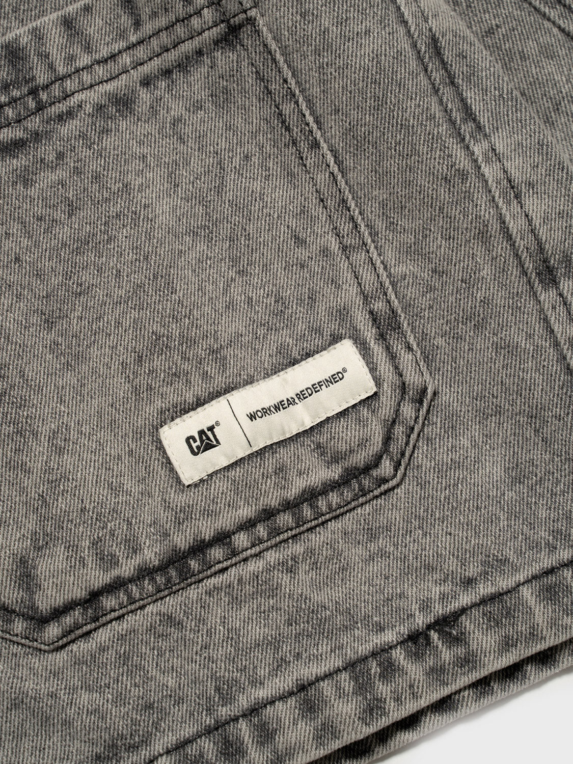 Denim Overshirt With Acid Wash