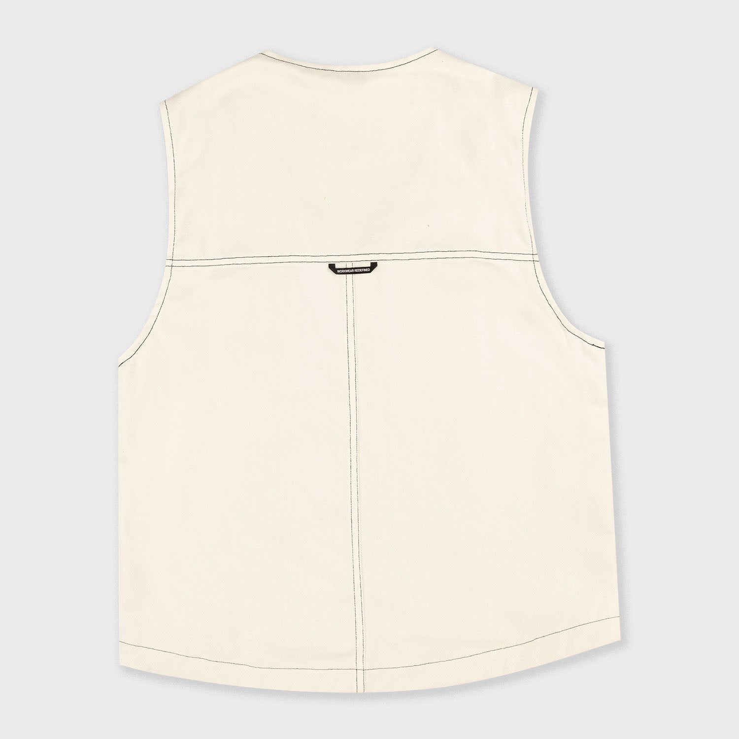 New Bull Denim Vest With Contrast Stitch