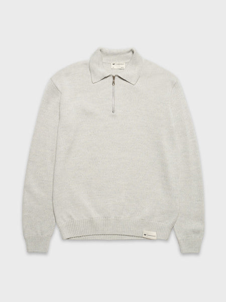 CAT WWR | Half Zip Polo Knit Heather Grey