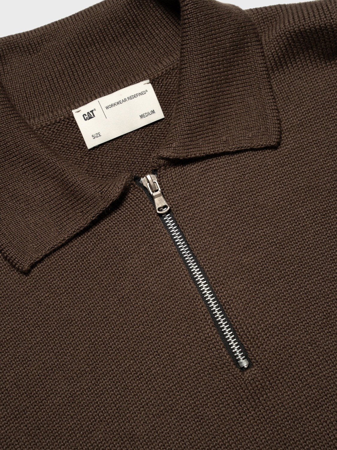 CAT WWR | Half Zip Polo Knit Moro