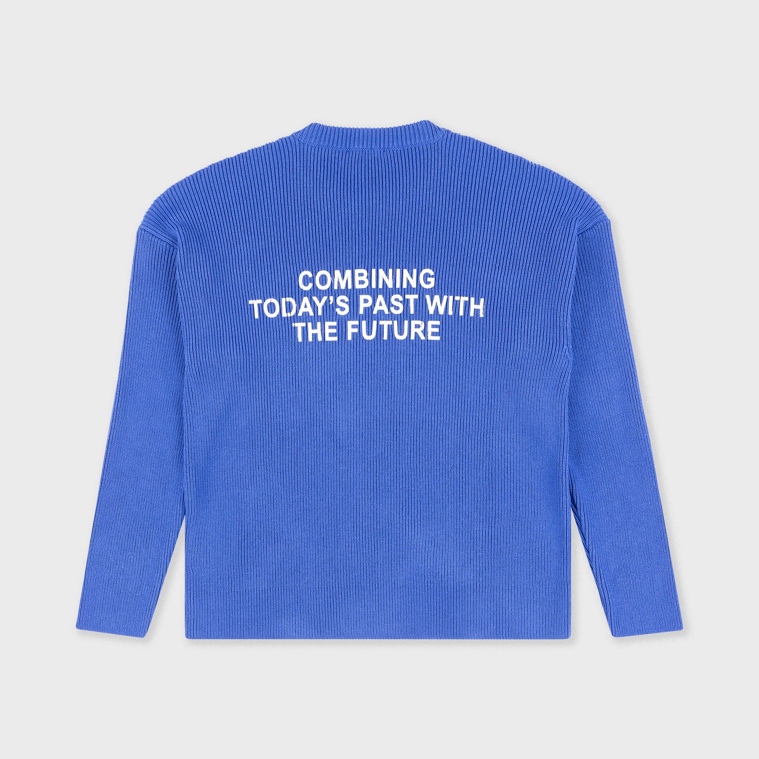 Past And Future Back Print Cotton Crewneck