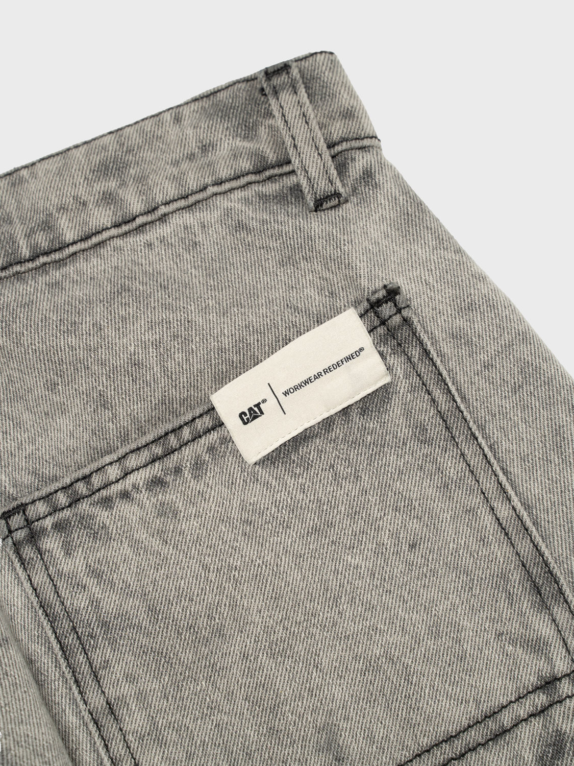 Black Denim Painter Pant With Acid Wash