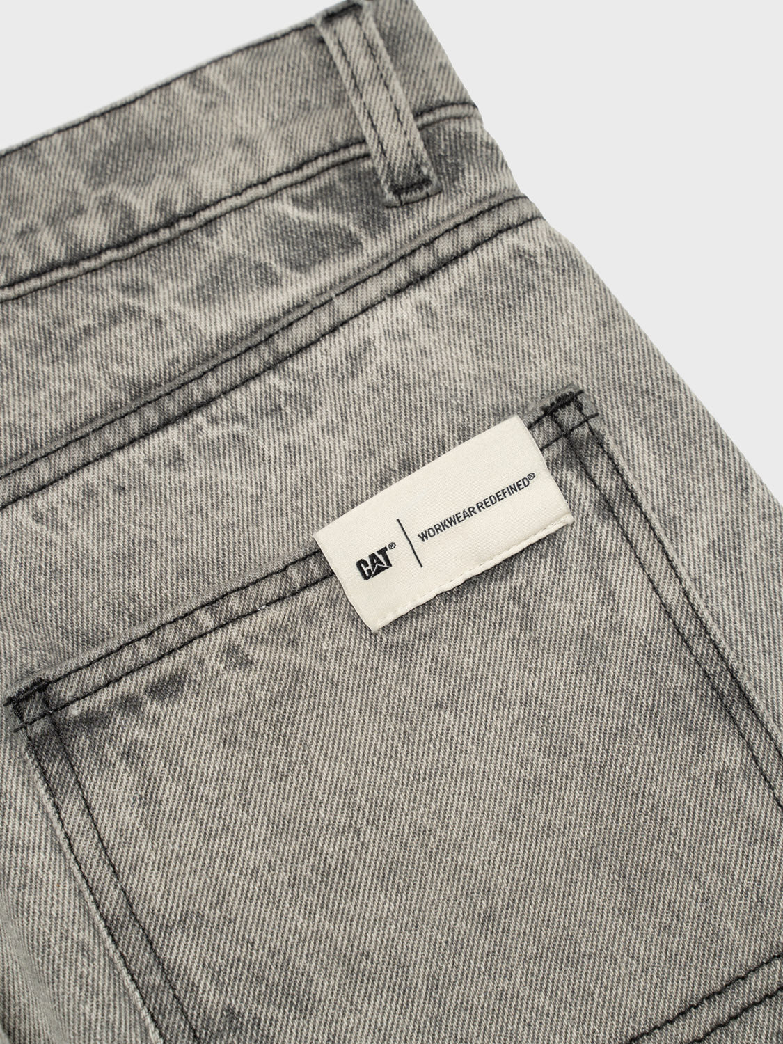 Black Denim 5 Pkt Pant With Acid Wash
