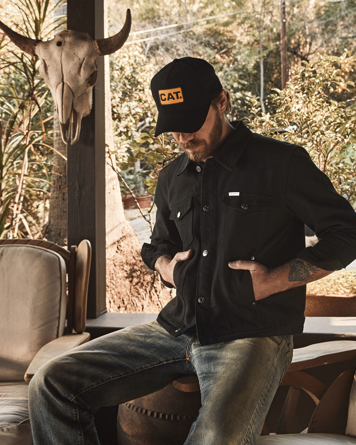 Avery Ranch X Cat Canvas Trucker Jacket