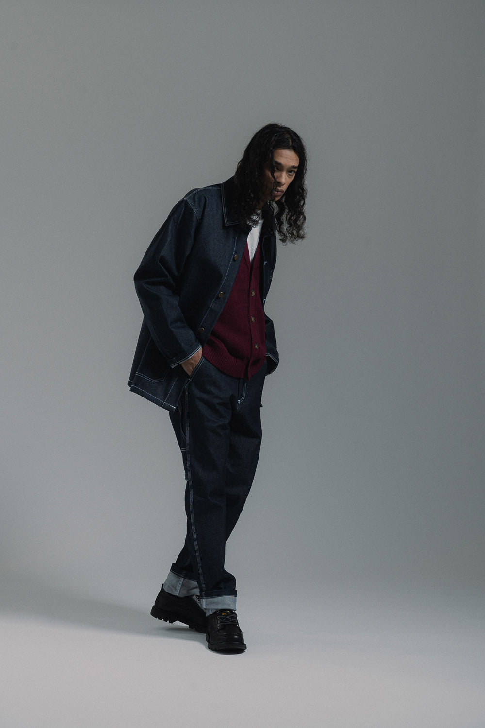 Denim Raw Painter Pant
