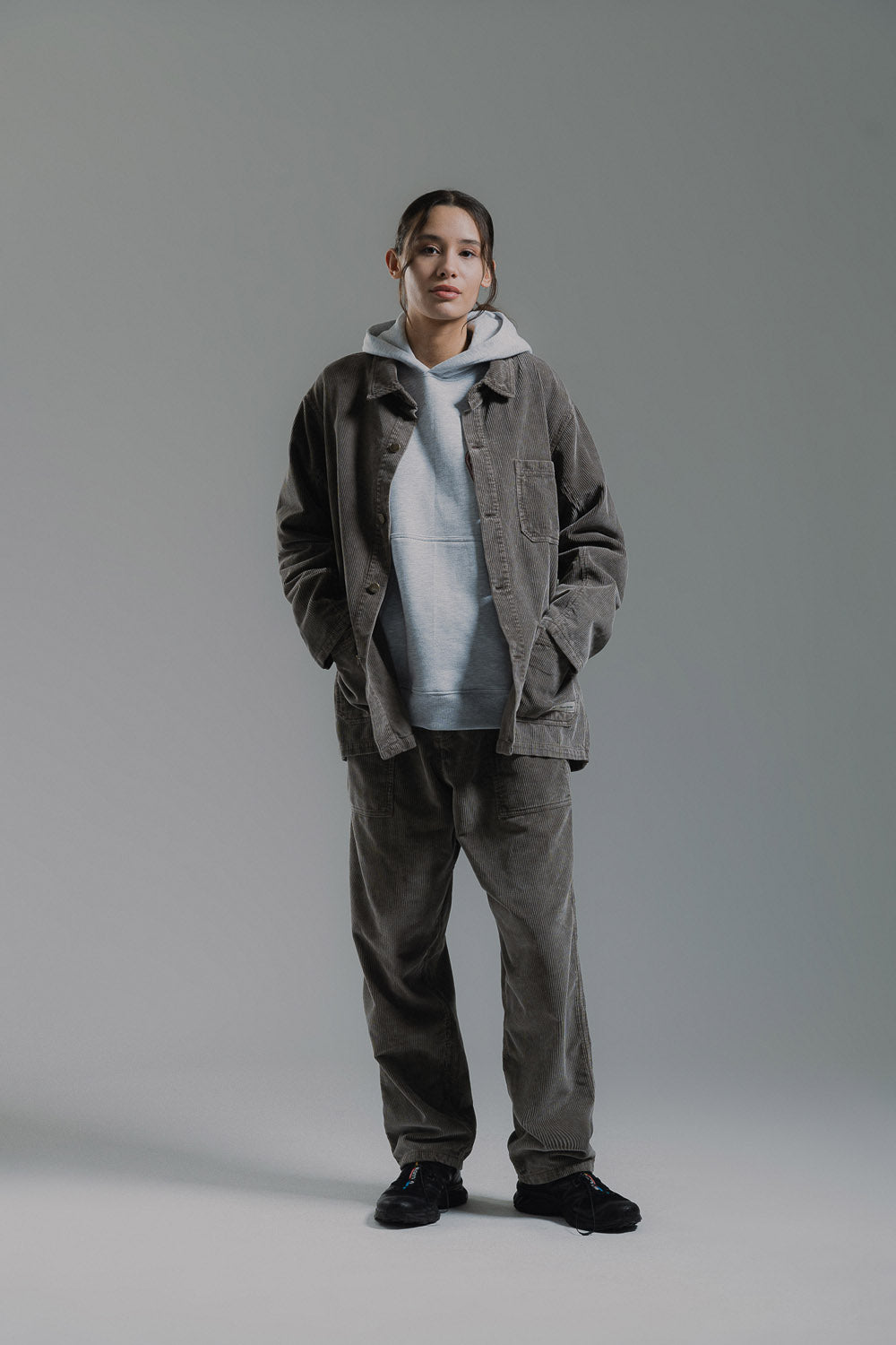Corduroy Overshirt With Acid Wash
