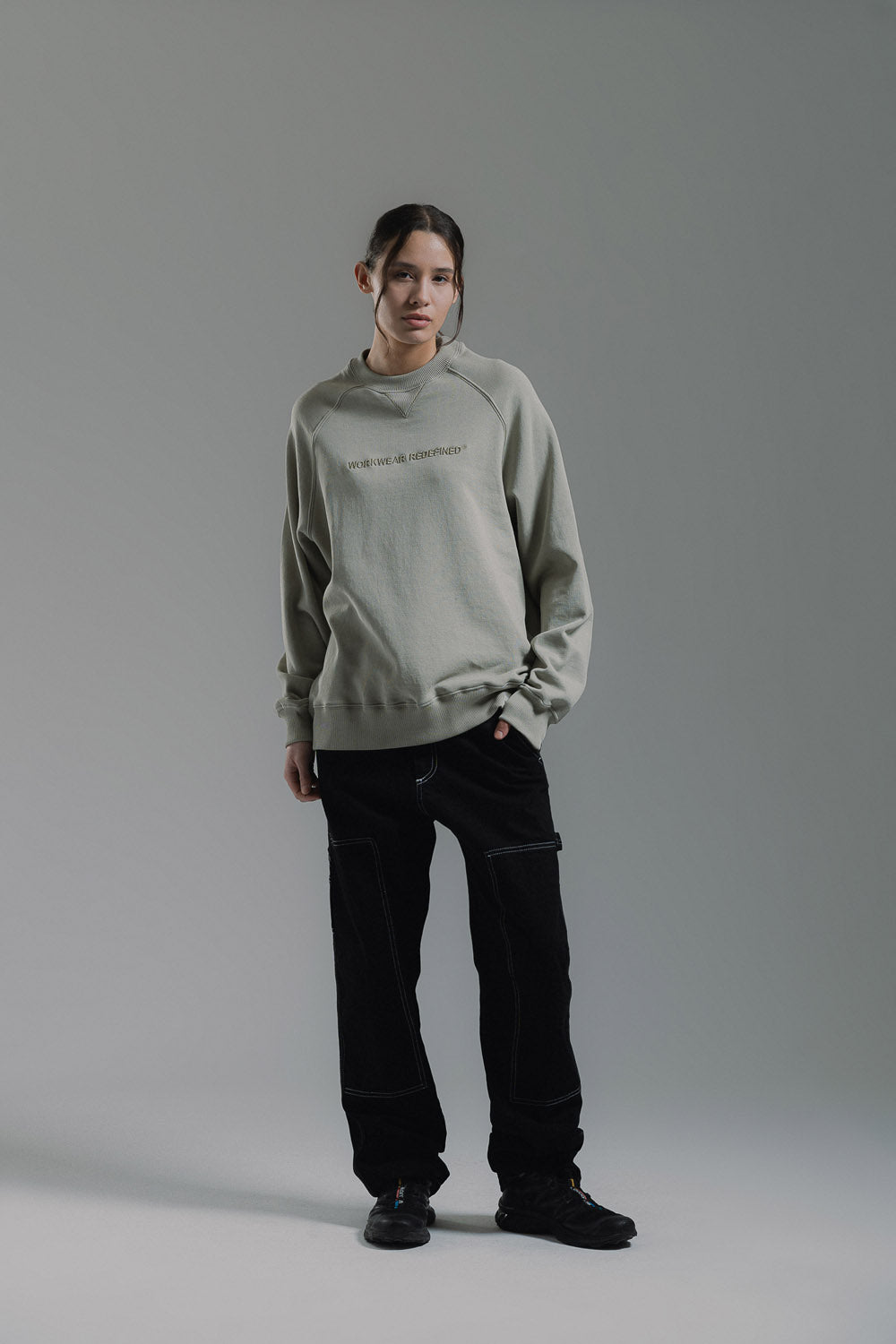 Workwear Redefined Embroidery Crewneck Fleece