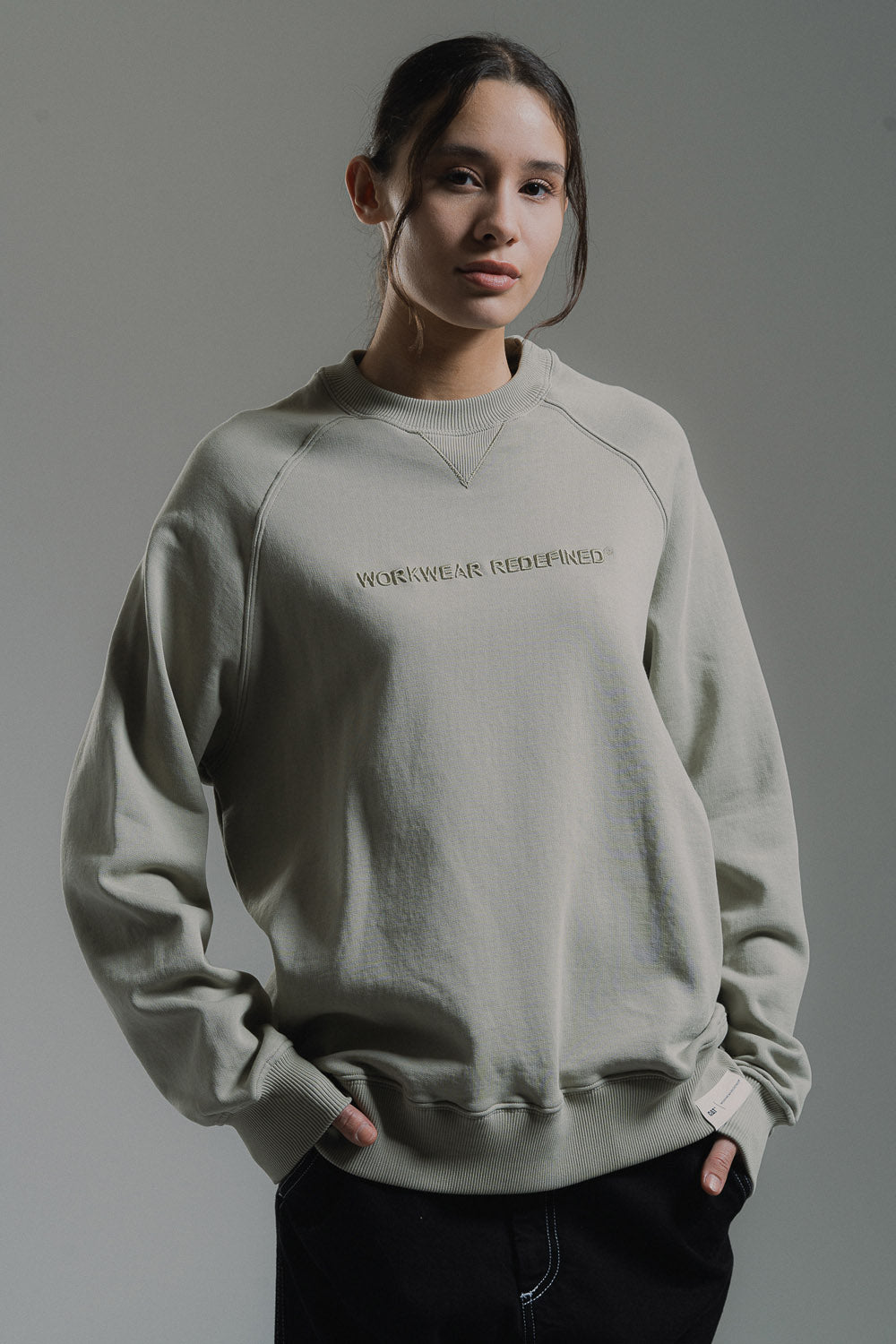 Workwear Redefined Embroidery Crewneck Fleece