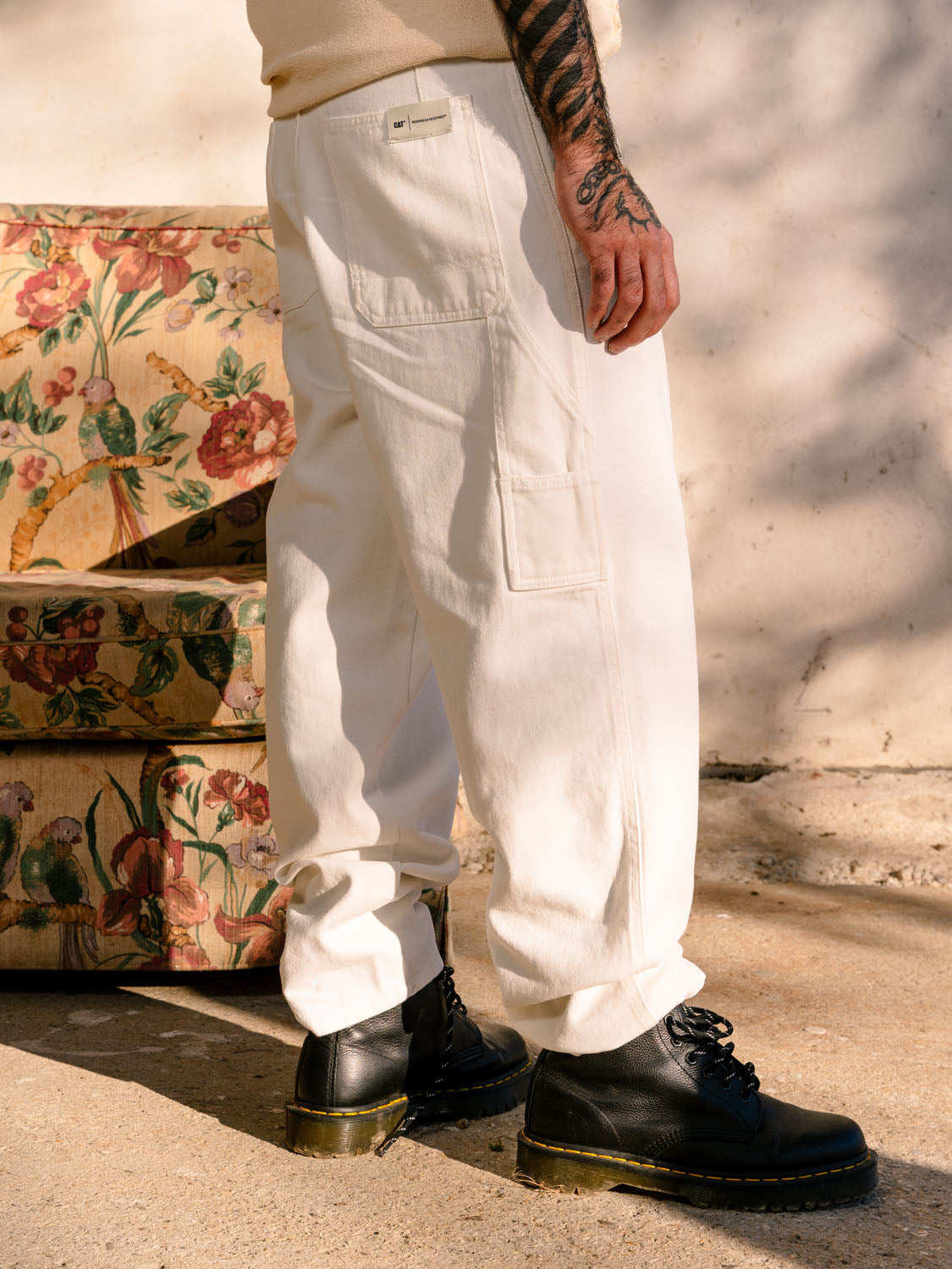 Bull Denim Painter Pant With Contrast Stitch