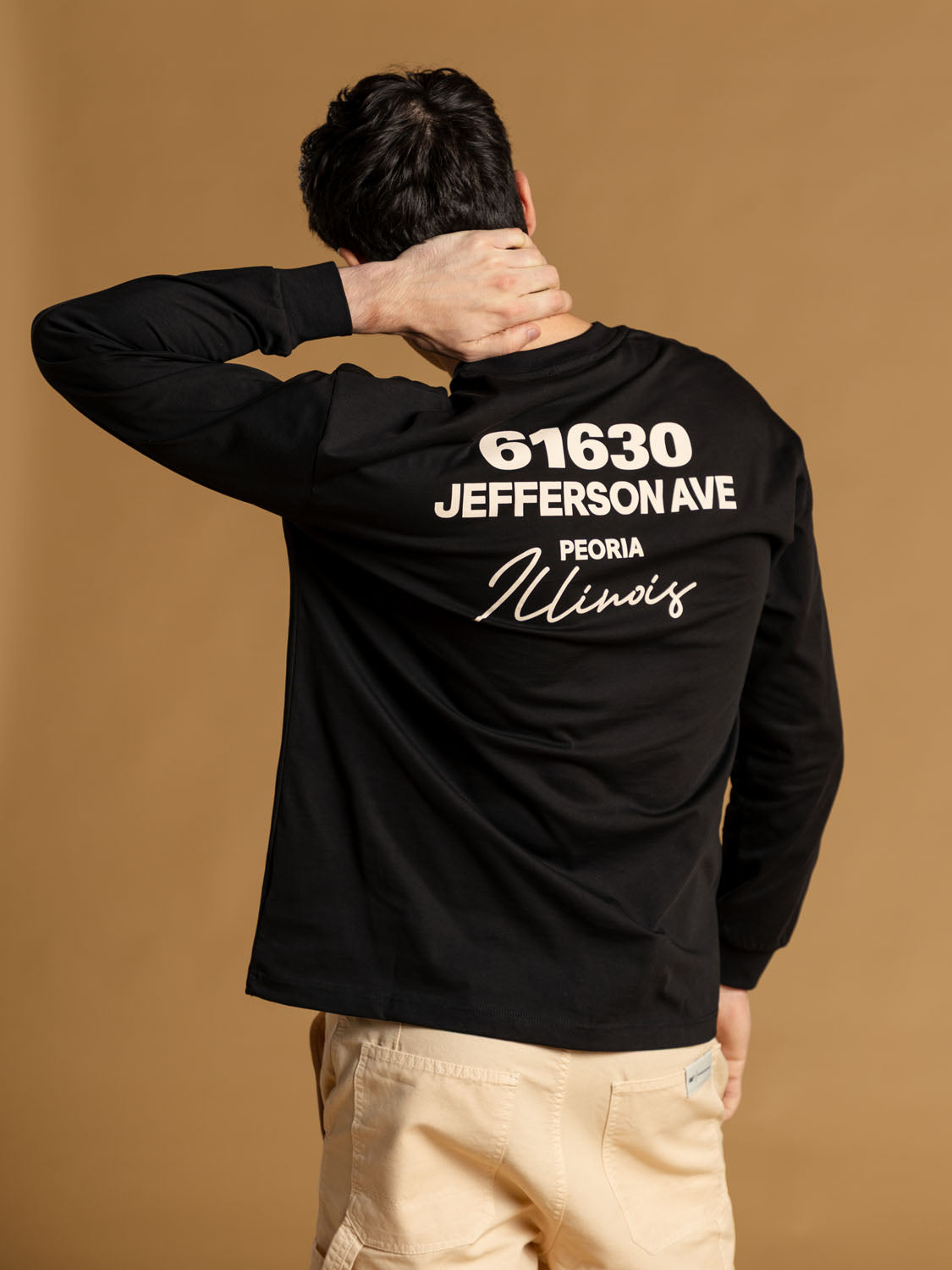 CAT WWR | 61630 Jefferson Ave L/L T-Shirt Black