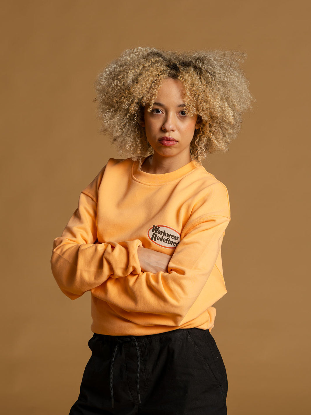 Workwear Redefined Printed Patch Crewneck Fleece