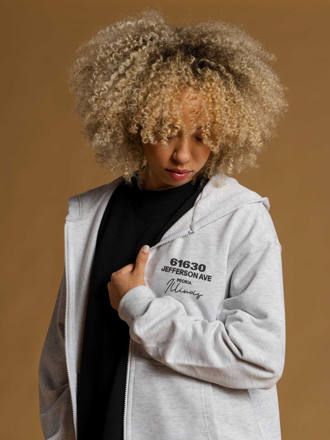 61630 Jefferson Ave Full Zip Hoodie Fleece