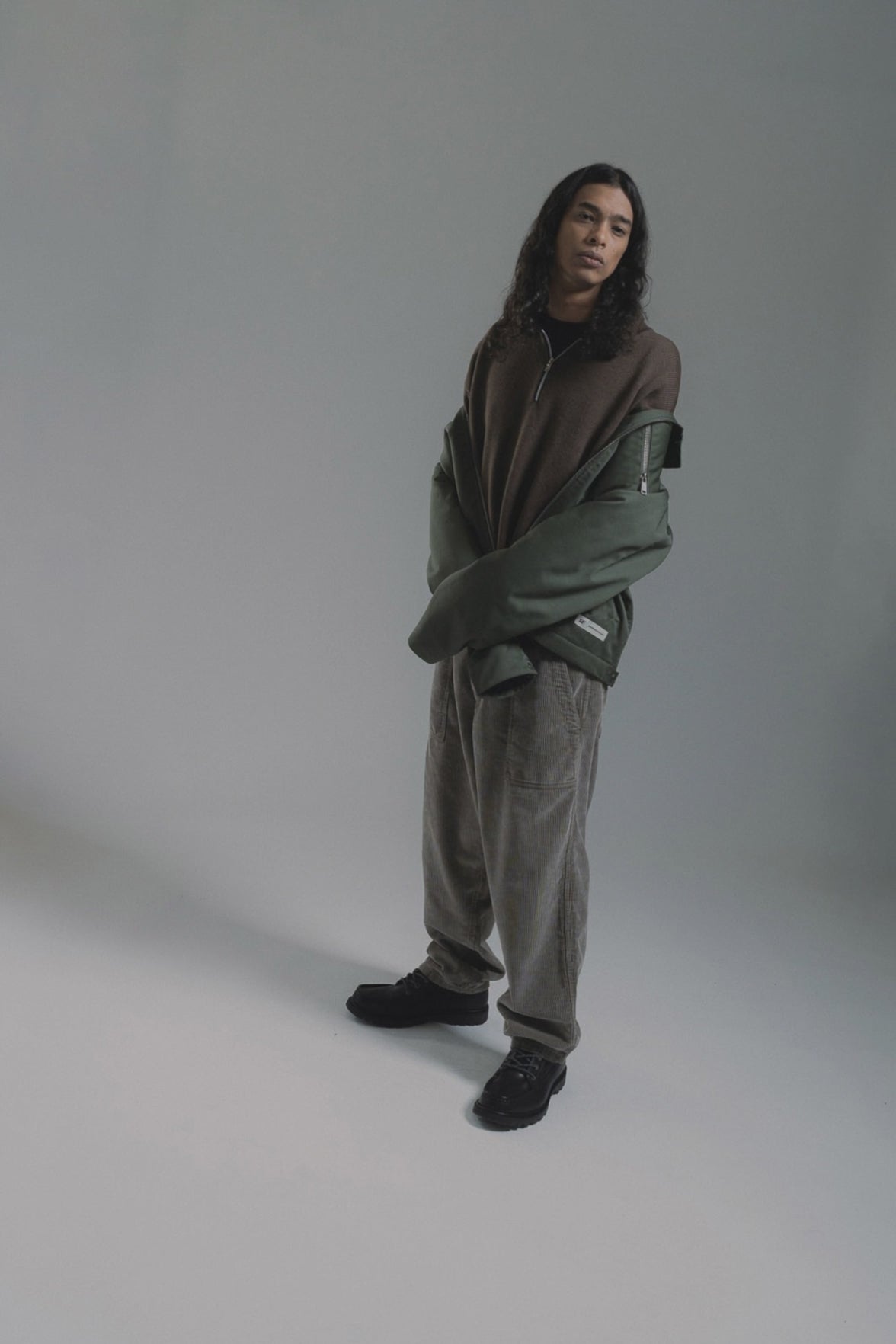 CAT WWR | Half Zip Polo Knit Moro
